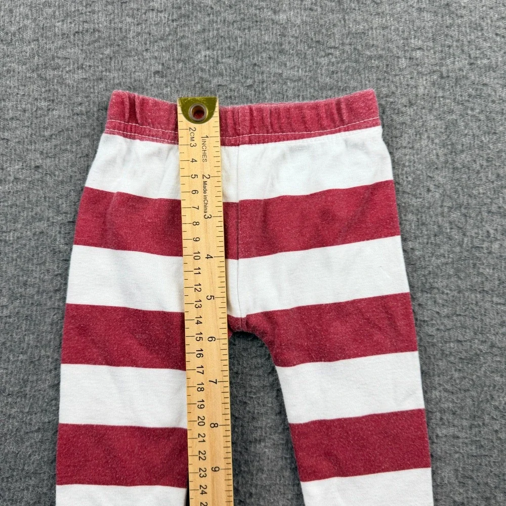 Lila & Jack Red and White‎ Striped Baby Leggings Size 3-6M AT5743